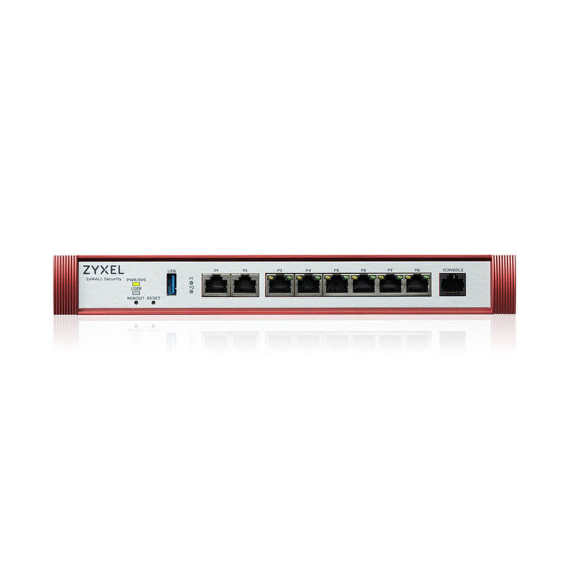 ZYXEL USG Flex 200H, 2*2.5Gig., 6*1G, USB, PoE, 1 dev.
