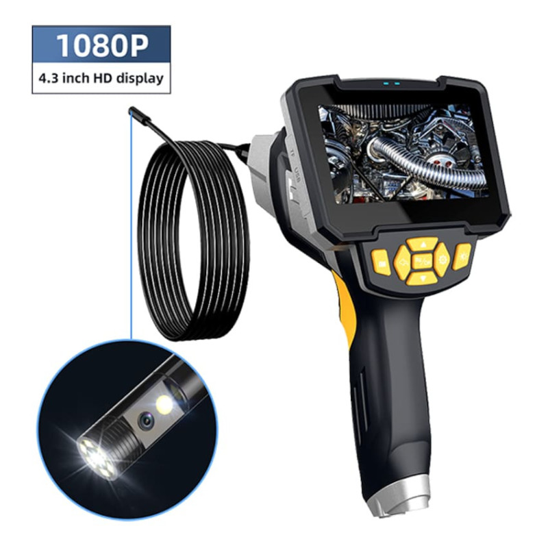 W-star Endoskopická kamera WSNF112D-5, 1080P HD 4,3" LCD, duálna sonda 8mm, 5m, polotvrdý