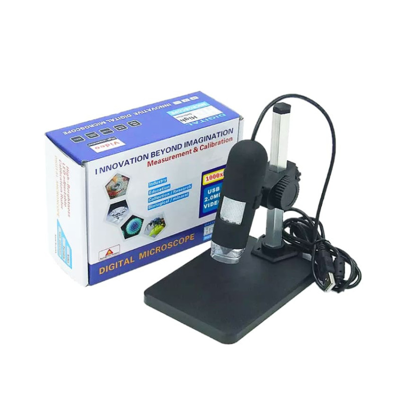 W-star Digitálny mikroskop DM2M500x2H, 500x, prísvit, stojan, čierna W10, USB