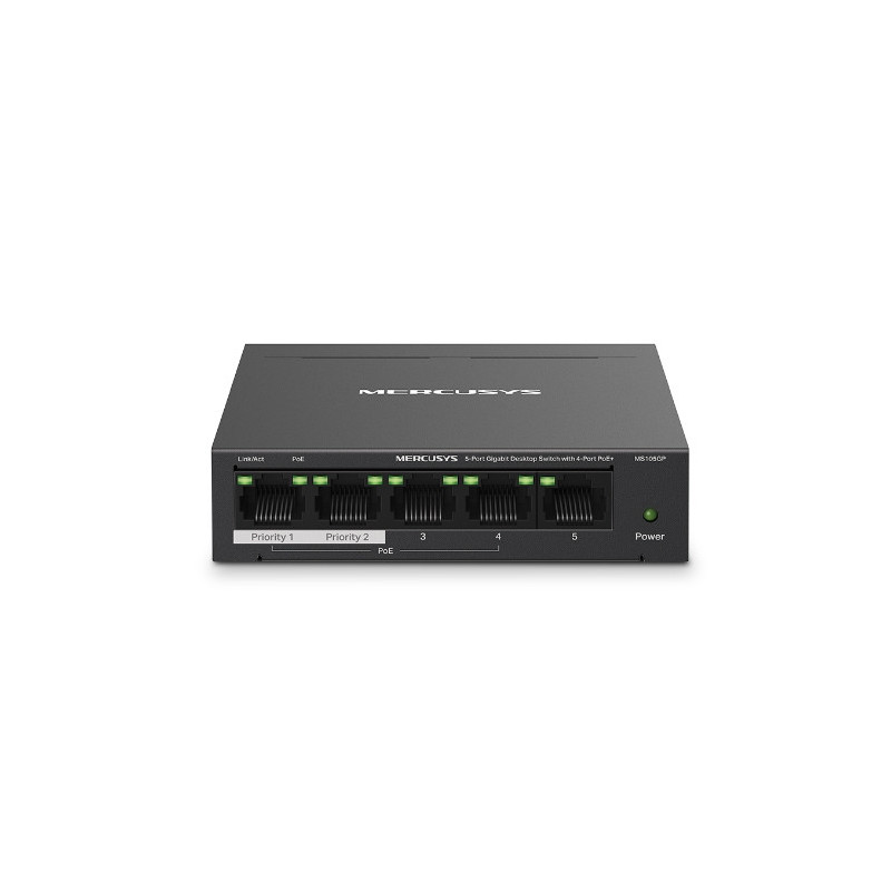 Mercusys MS105GP 5xGb destop switch 4xPoE+