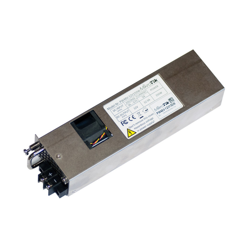 MikroTik PW48V-12V150W, Hot Swap ±48Vdc to 12Vdc 150W telecom napájací adaptér