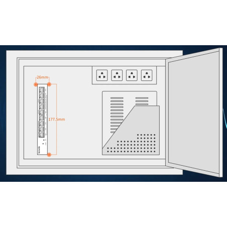 Tenda G0-8G-PoE Gigabit PoE Router MultiWAN, 3x GWAN/GLAN, 1x GWAN, 5x GLAN, 8x PoE 802.3af/at, VPN