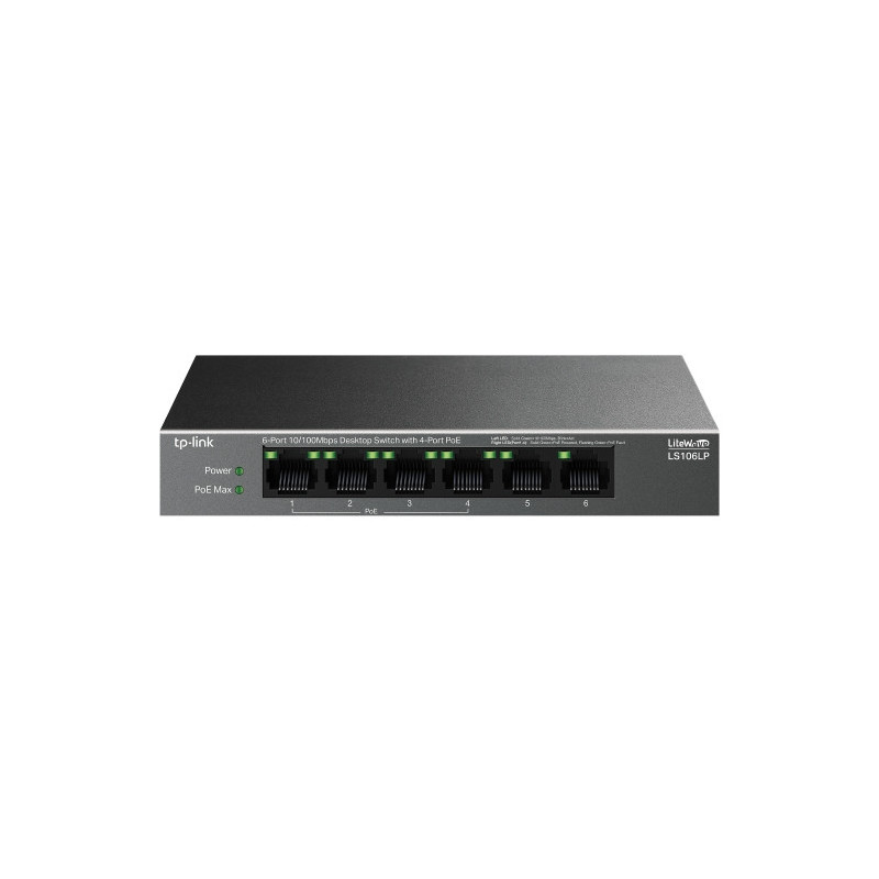 TP-Link LS106LP 6x10/100 (4xPOE) Desktop switch