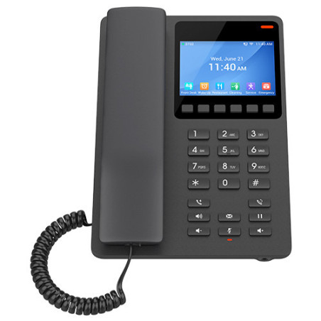 Grandstream GHP631W SIP WiFi hotelový telefón s displejom, čierny