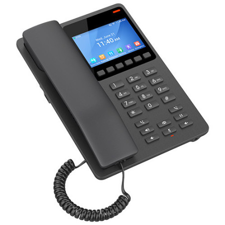 Grandstream GHP631W SIP WiFi hotelový telefón s displejom, čierny