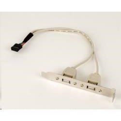 Záslepka s 2x USB 2.0 portami - zadná do case