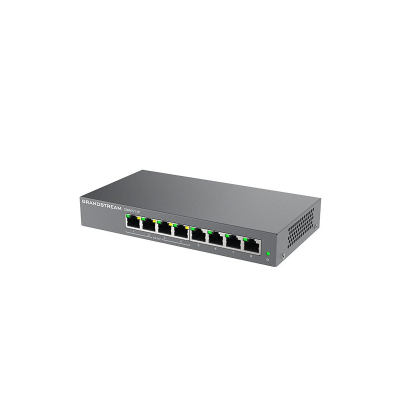 Grandstream GWN7711P Layer 2 Lite managed switch, 8 portov, 4x PoE/PoE+