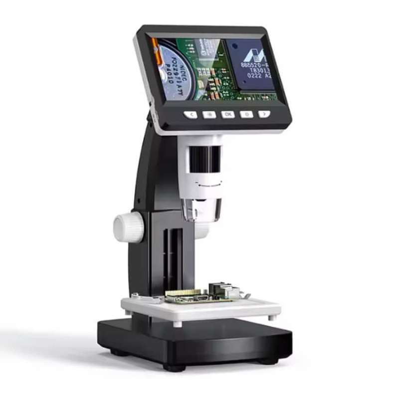 W-Star Digitálny Mikroskop LCD 4,3”, ML306B, 2MPx, 1000x, prísvit, stojan, čierna