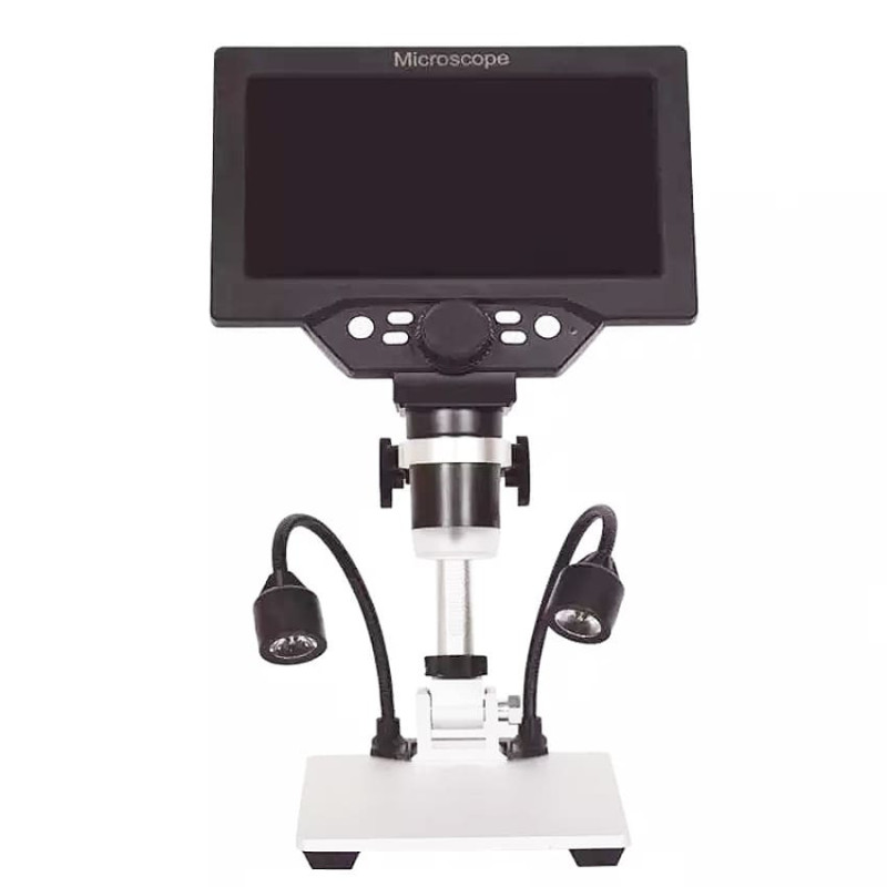 W-Star Digitálny Mikroskop LCD 7”, batéria DM1200xLCDB prísvit, stojan, čierna, CZ menu