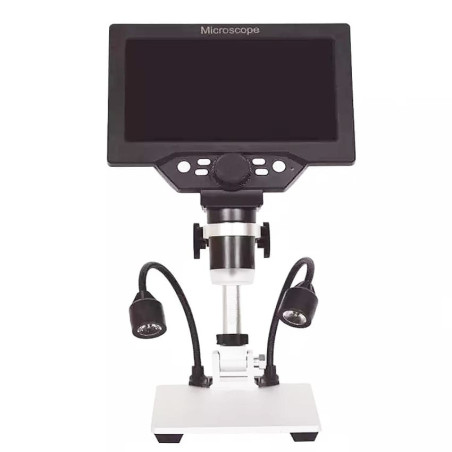 W-Star Digitálny Mikroskop LCD 7”, batéria DM1200xLCDB prísvit, stojan, čierna, CZ menu