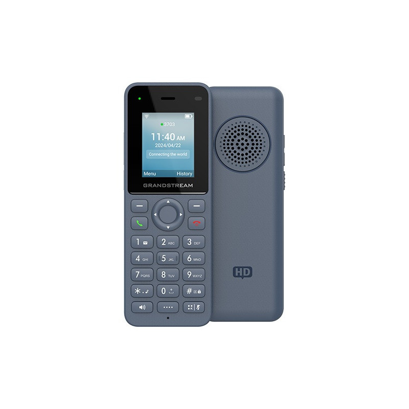 Grandstream WP816 SIP WiFi telefón, 1,77" bar. displ., 2SIP úč., BT, 3,5 mm jack, USB-C