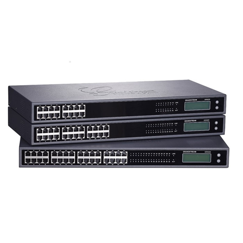 Grandstream GXW4224, VoIP, SIP, 24x FXS, 1x Gbit LAN, grafický displej, 2x RJ21, rack