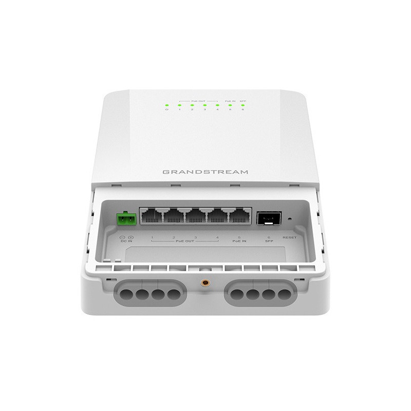 Grandstream GWN7710R vonkajšie L2 managed switch, 5xGbE, SFP, 4xPoE+, IP66