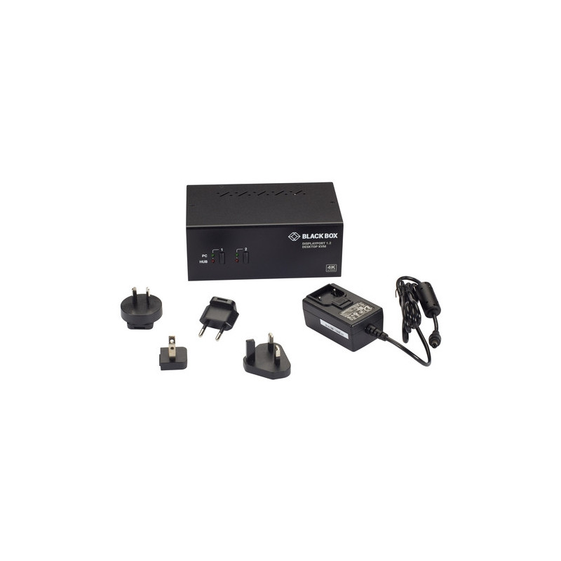 BlackBox KVM Switch - Dual-Monitor, DisplayPort 1.2,4 K/60Hz