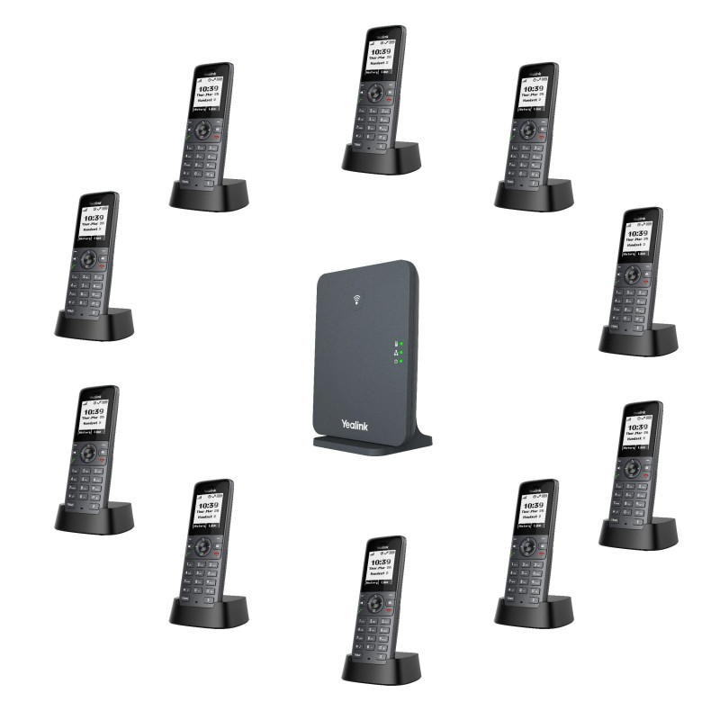 Yealink W71P DECT základová stanica a rúčka, 1,8" čiernobiely disp., až 10 rúčok