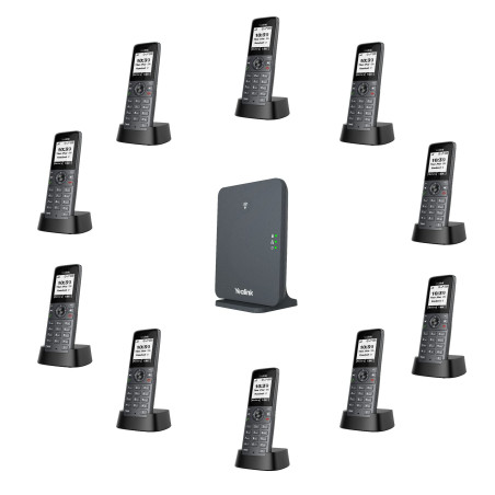 Yealink W71P DECT základová stanica a rúčka, 1,8" čiernobiely disp., až 10 rúčok