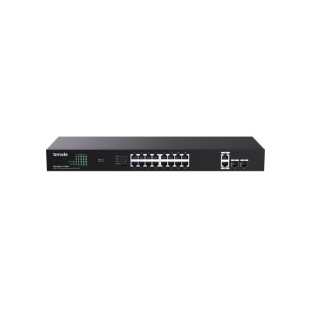 Tenda TEG1120P-16-250W PoE+ Gigabit switch 16x 1Gb/s PoE+ 802.3af/at + 2x SFP + 2x RJ45, 230W, Rack
