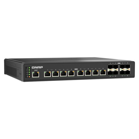 QNAP riadený priemyselný switch QSW-IM3216-8S8T: 16x 10G porty (8x 10Gb SFP+ a 8x 10Gb RJ-45)