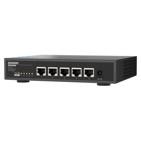 QNAP switch QSW-3205-5T (5x 10GbE port, pasiv. chladenie, podpora 100M/1G/2,5G/5G a 10G)