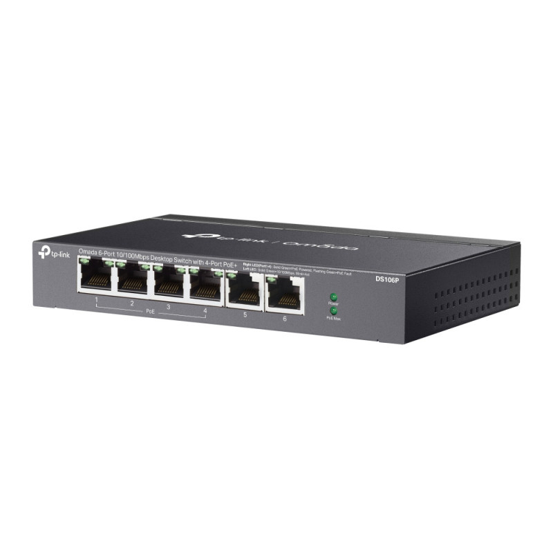 DS106P TP-link Omada 6x 10/100 Mbps, 4 PoE+, switch