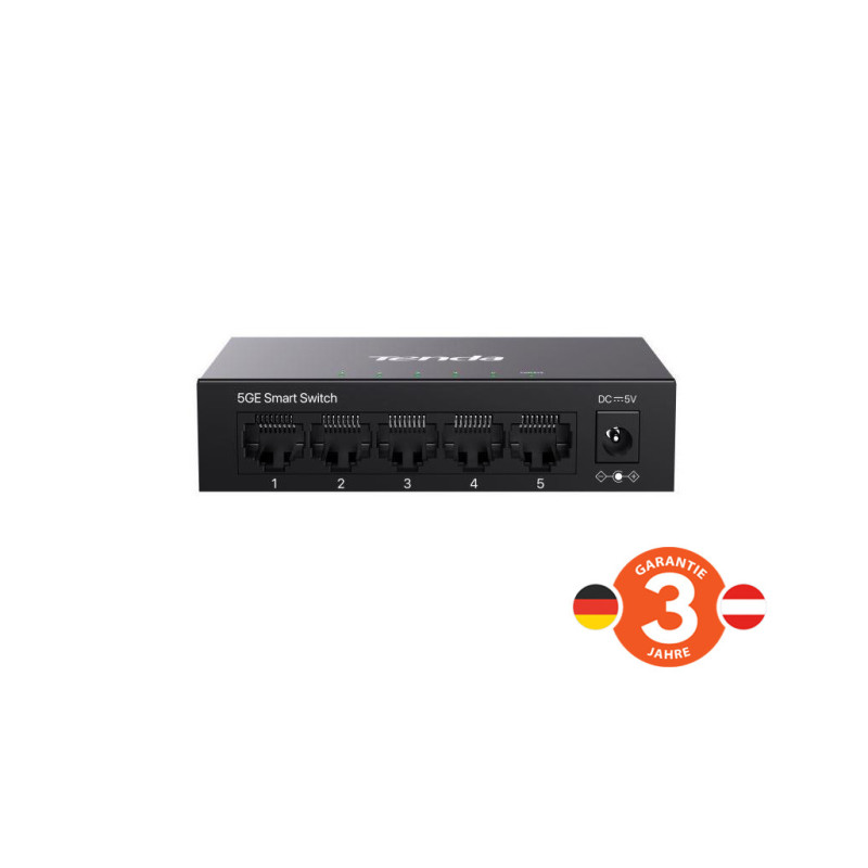 Tenda TEG2205D Websmart L2 cloud managed switch, 5x 10/100/1000 Mbps, Kov, Fanless - bez ventilátorov