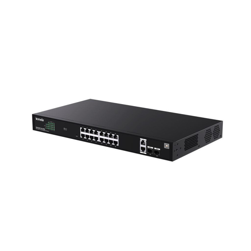 Tenda TEG2220P-16-250W Gigabit Websmart L2 Cloud PoE+ Switch 230W, 16x1Gb/s PoE+, 2xRJ45, 2xSFP,Rack