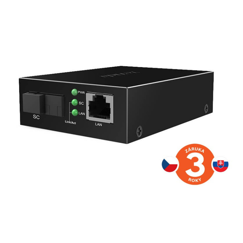 Tenda TFC300 Gigabit Media Converter WDM, SM, Tx 1550nm, Rx 1310nm, 1x SC (UPC), 1x GLAN, 3 km