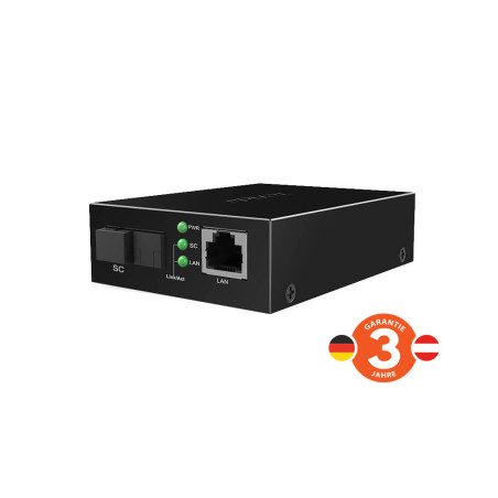 Tenda TFC300 Gigabit Media Converter WDM, SM, Tx 1550nm, Rx 1310nm, 1x SC (UPC), 1x GLAN, 3 km
