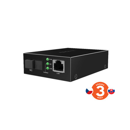 Tenda TFC300B Gigabit Media Converter WDM, SM, Tx 1310nm, Rx 1550nm, 1x SC (UPC), 1x GLAN, 3 km