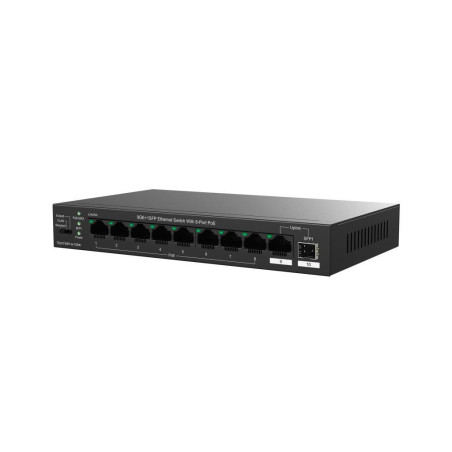 Tenda TEG1110PF-8-120W PoE+ AT switch 8xPoE 802.3af/at + Uplink RJ45 + SFP port, 110W, PoE+, fanless