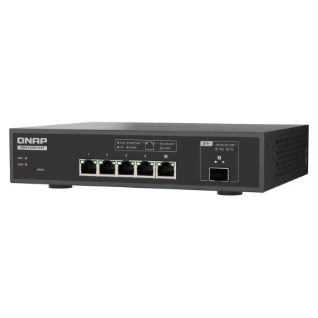 QNAP switch QSW-L3205-1C4T (4x 10GbE port, 1x 10G SFP+/NBASE-T Combo, Lite Managed)