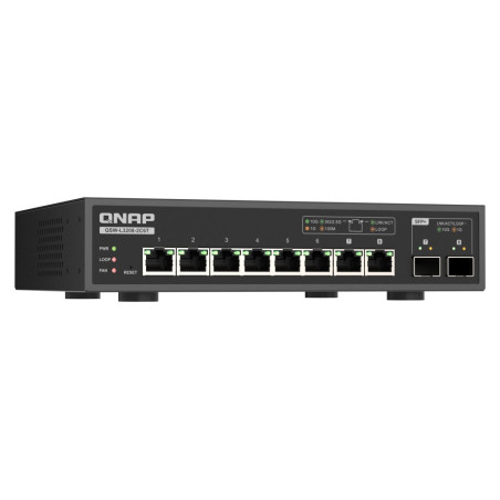 QNAP switch QSW-L3208-2C6T (6x 10GbE port, 2x 10G SFP+/NBASE-T Combo, Lite Managed)