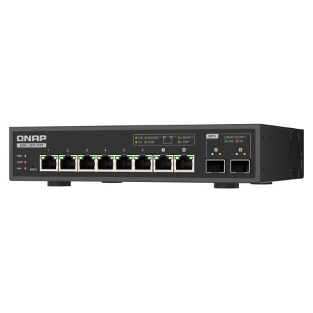 QNAP switch QSW-L3208-2C6T (6x 10GbE port, 2x 10G SFP+/NBASE-T Combo, Lite Managed)