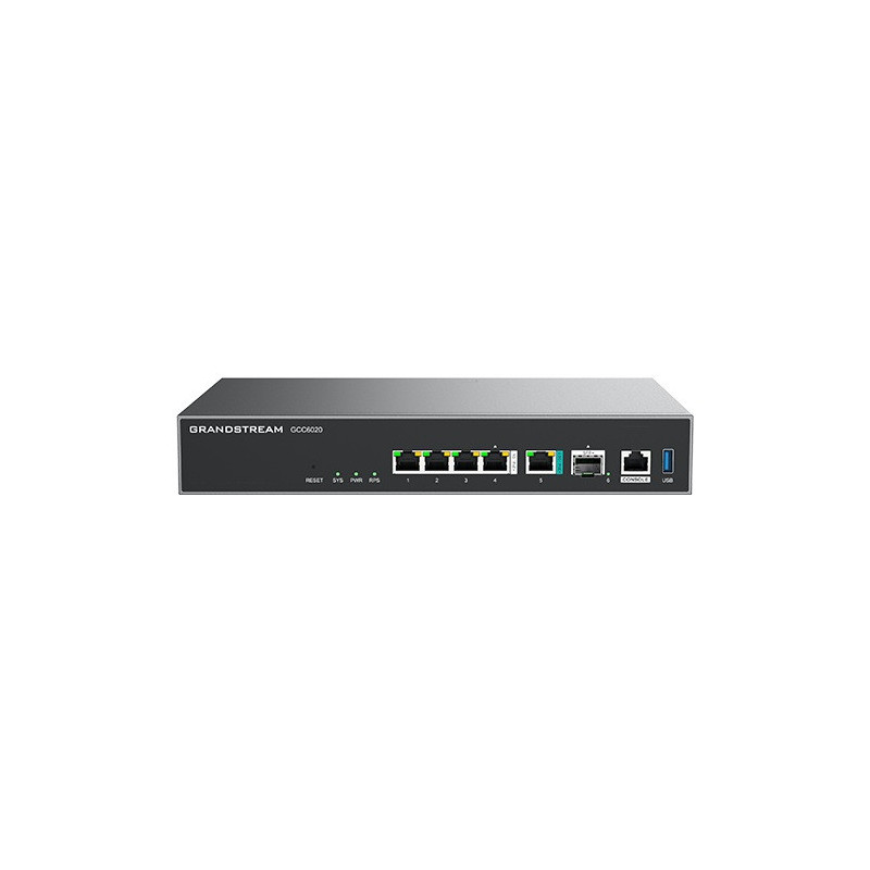 Grandstream GCC6020 all-in-one (6,5 Gbps VPN router, NGFW, switch 10G SPF+, a IP PBX 50 užívateľov)