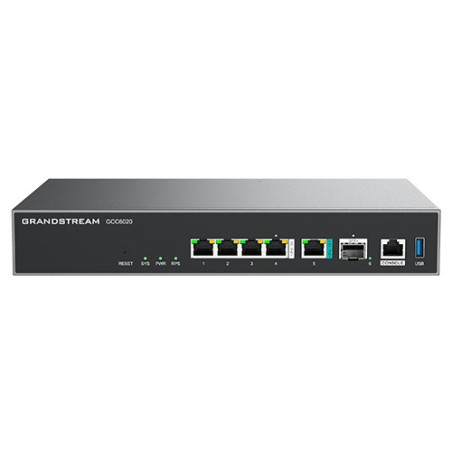 Grandstream GCC6020 all-in-one (6,5 Gbps VPN router, NGFW, switch 10G SPF+, a IP PBX 50 užívateľov)
