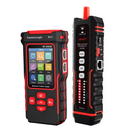 W-Star Tester káblov RJ45 WSNF-859GK, VFL, RJ45/RJ11, POE, PING, IP Scan, dĺžka UTP