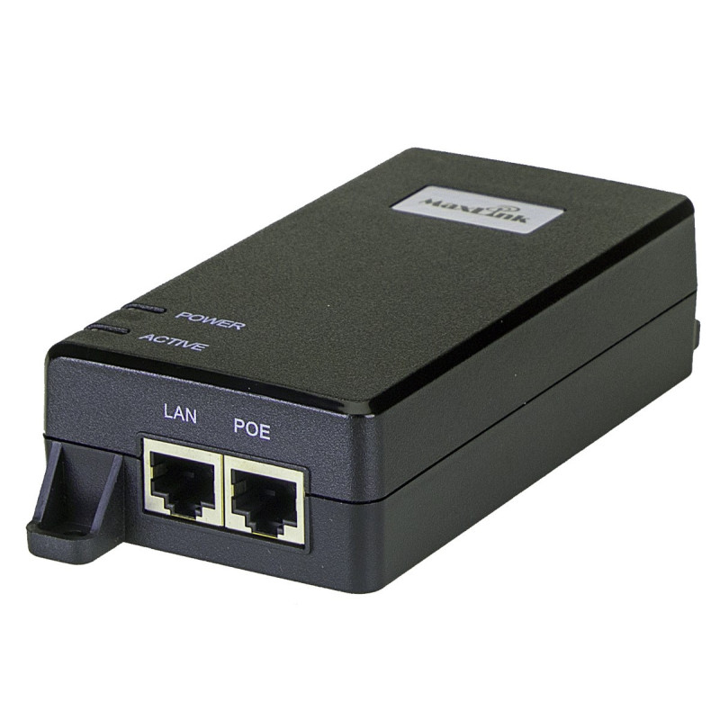 MaxLink MAXPI60-10G PoE injektor - 802.3af/at, 52V, 580mA, 60W, 10Gbit