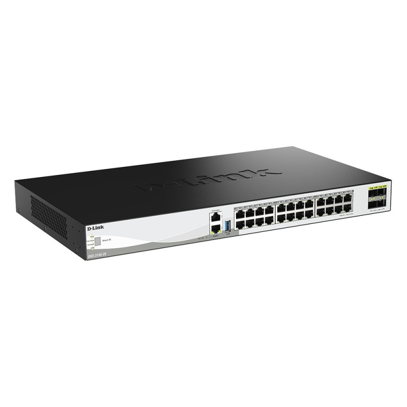 D-Link DXS-3130-28/E 28-Port 10G Multi-Gigabit Layer 3 Stackable Managed Switch with 25G Uplinks