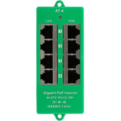 MaxLink Gigabitový 4-portový PoE panel, 802.3af/at