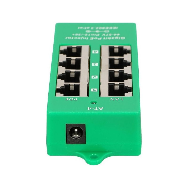 MaxLink Gigabitový 4-portový PoE panel, 802.3af/at