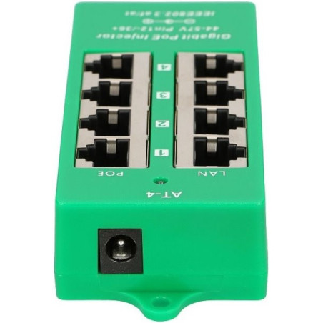MaxLink Gigabitový 4-portový PoE panel, 802.3af/at
