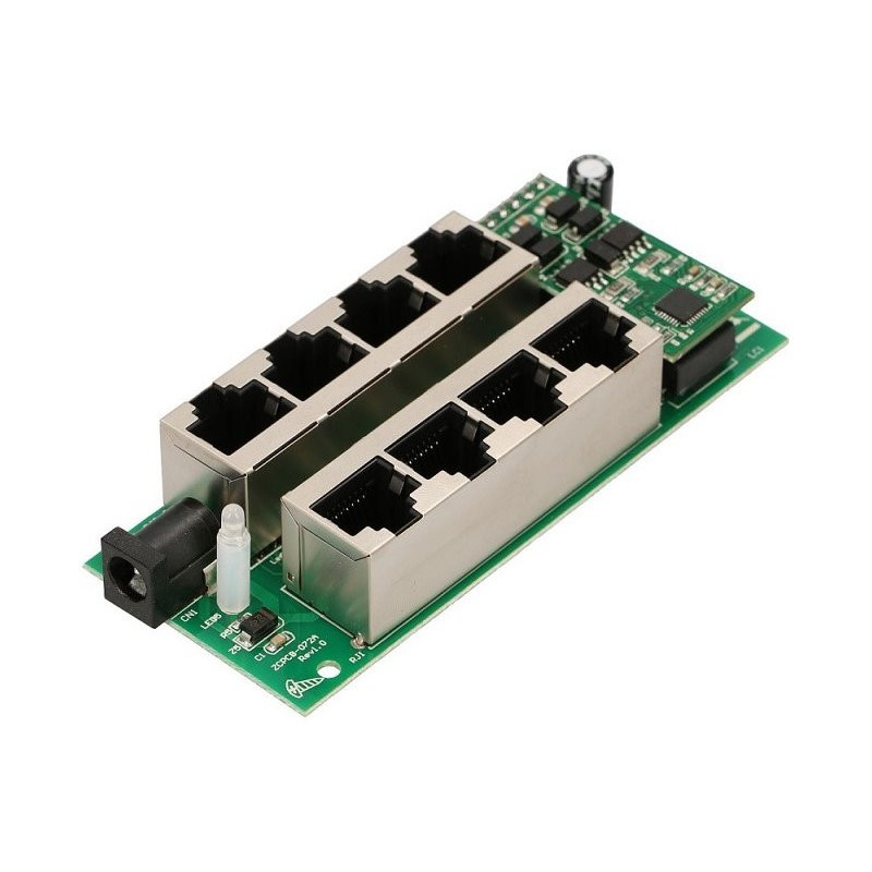 MaxLink Gigabitový 4-portový PoE panel, 802.3af/at