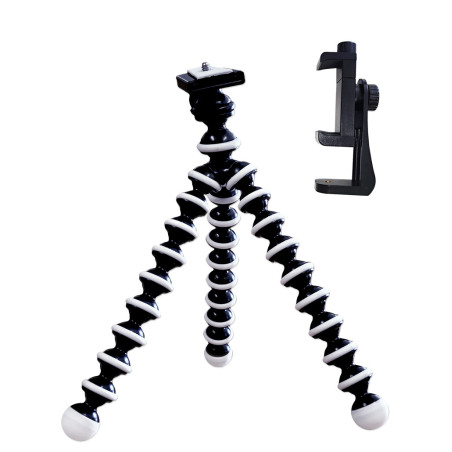 Cestovný statív VIKING Tripod 4D/dĺžka 25,5cm/pružná, odolná guma/max. záťaž 2kg/upínacia skrutka 1/4"
