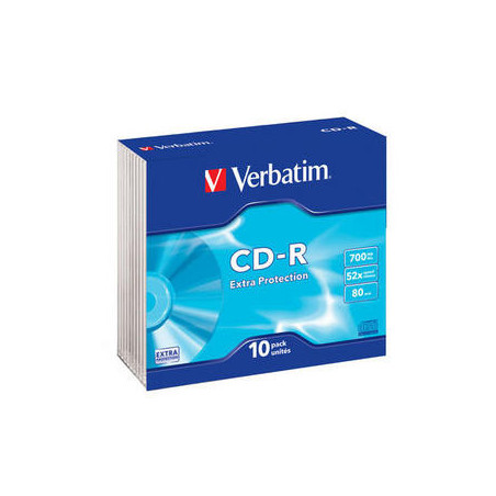 VERBATIM CD-R(10-Pack)Slim/EP/DL/52x/700MB