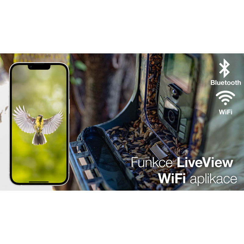 EVOLVEO StrongVision BirdFeeder - Chytré krmítko pre vtáky s kamerou a solárnym panelom