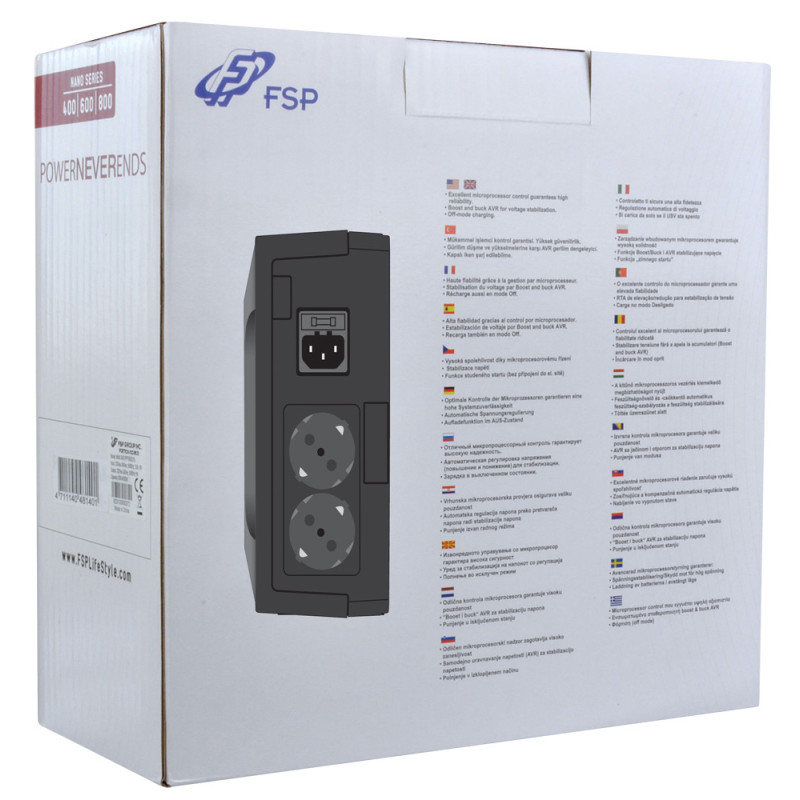 FSP UPS Nano 800, 800 VA / 480 W, offline