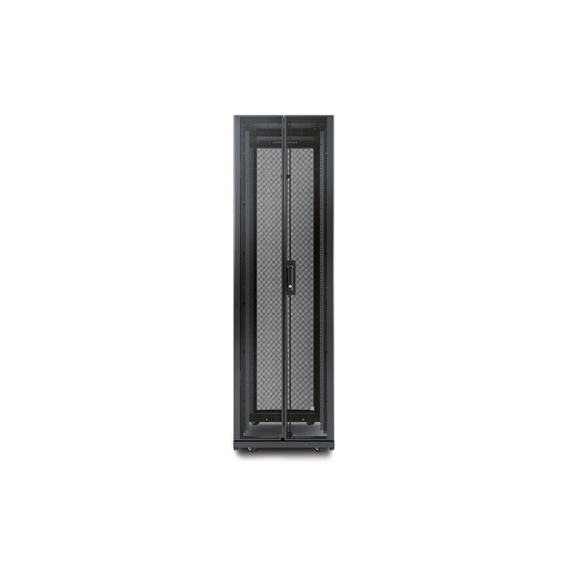 NetShelter AV 42U 600mm Wide x 825 Deep Enclosure with Sides and 10-32 Threaded Rails Black