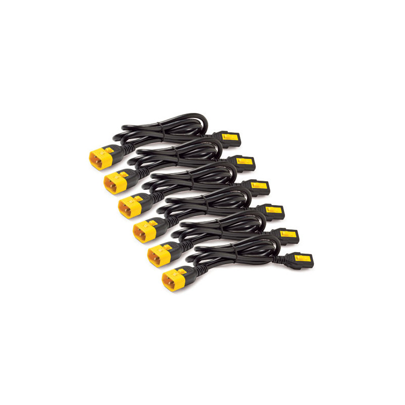 Power Cord Kit (6 ea), Locking, C13 to C14, 1.2m