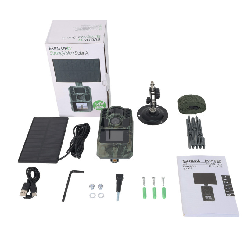 EVOLVEO StrongVision Solar WiFi, fotopasca s Aplikáciou WiFi a solárnym panelom
