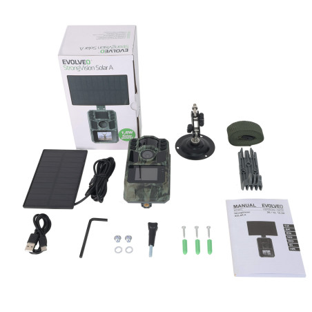 EVOLVEO StrongVision Solar WiFi, fotopasca s Aplikáciou WiFi a solárnym panelom